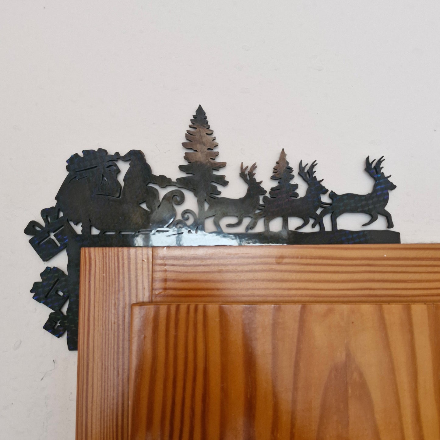 Weihnachtsdeko für Türrahmen Schlitten