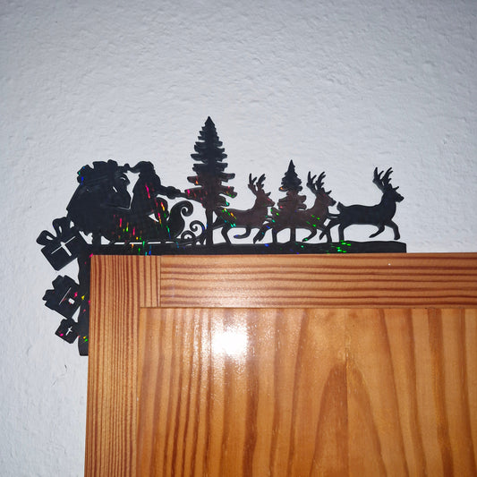 Weihnachtsdeko für Türrahmen Schlitten