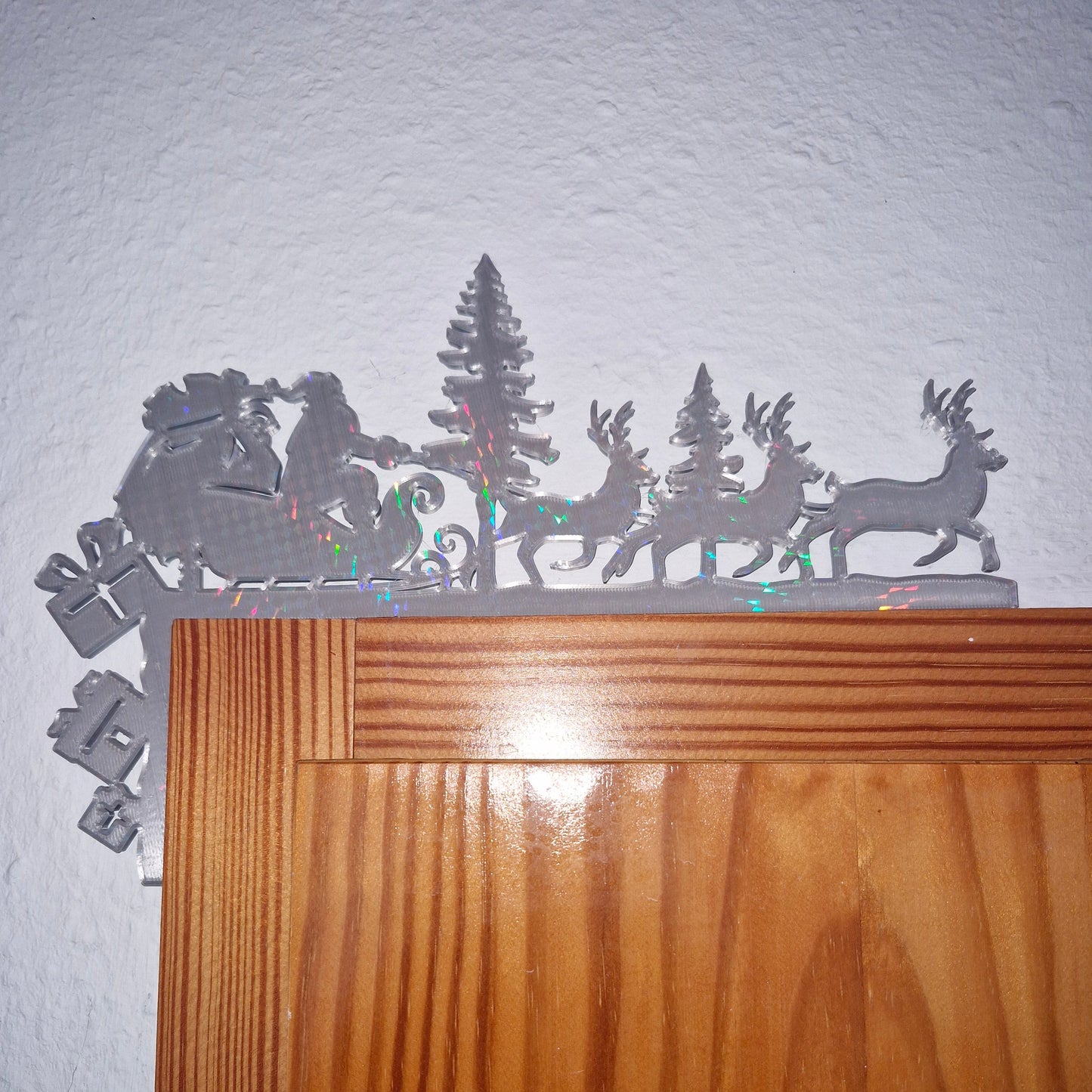 Weihnachtsdeko für Türrahmen Schlitten