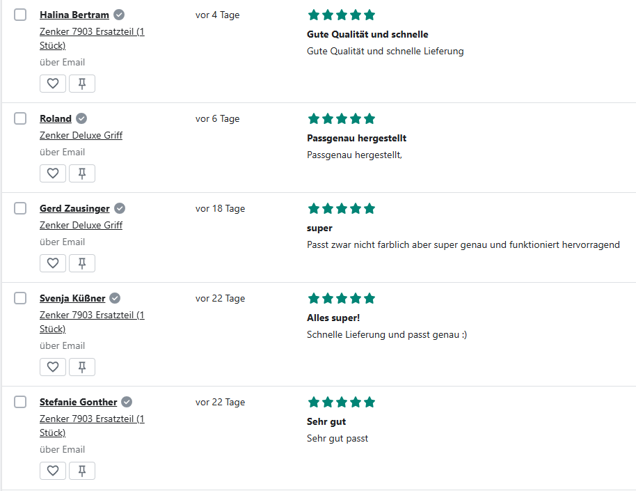 Zenker 7903 Ersatzteil (2 Stück)